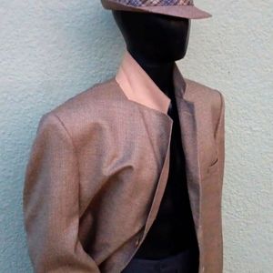 FENZIA MEN'S SILK, WOOL BLEND (3) BUTTON LUXURY BLAZER